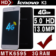 Original Lenovo K3 c Smartphone 5.5″ 1920*1080 IPS Android 4.4 MTK6595 Octa Core Mobile Phone 3G RAM 4G FDD LTE GPS Cell Phones