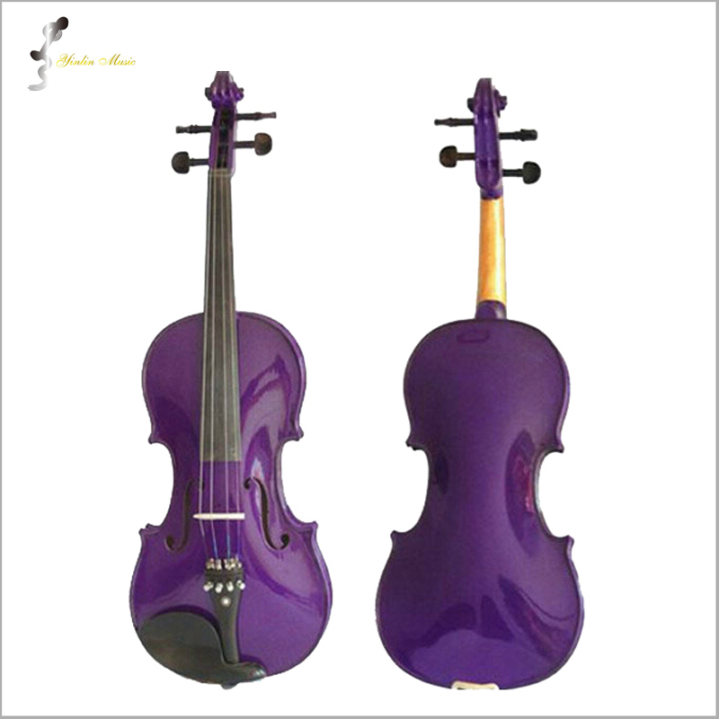 Фотография Purple Violin 1/4 3/4 4/4 1/2 1/8 Size Available Violin in Full Set (Bow, Rosin and Case) Colorful Violins Many Colors Available