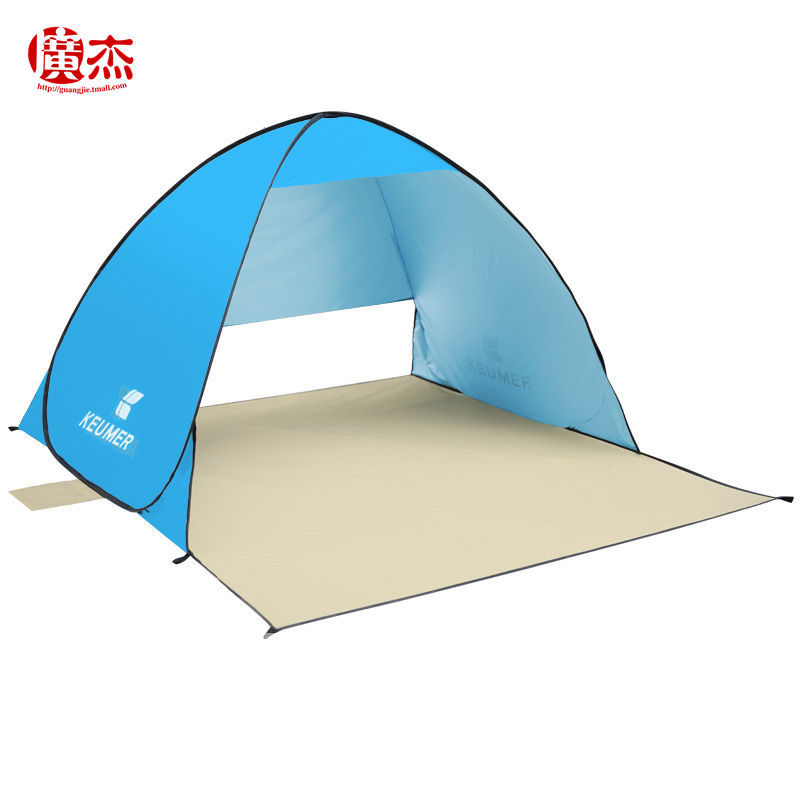 2016 summer KEUMER pop up open beach tent 3-4 persons Manufacturers sold outdoor fishing tent UV-protect waterproof quick open