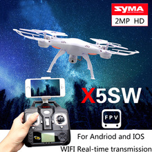 Drone Syma X5SW professional drone WIFI FPV RC quadcopter with camera HD 2.4G 4CH FPV drone with camera HD RC helicopter drone