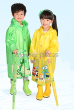 Pink Green Blue burberry_ kids Cartoon Raincoat Yellow Rainwear Children with Schoolbags Rain Coat Boys Rain Jacket Wateproof