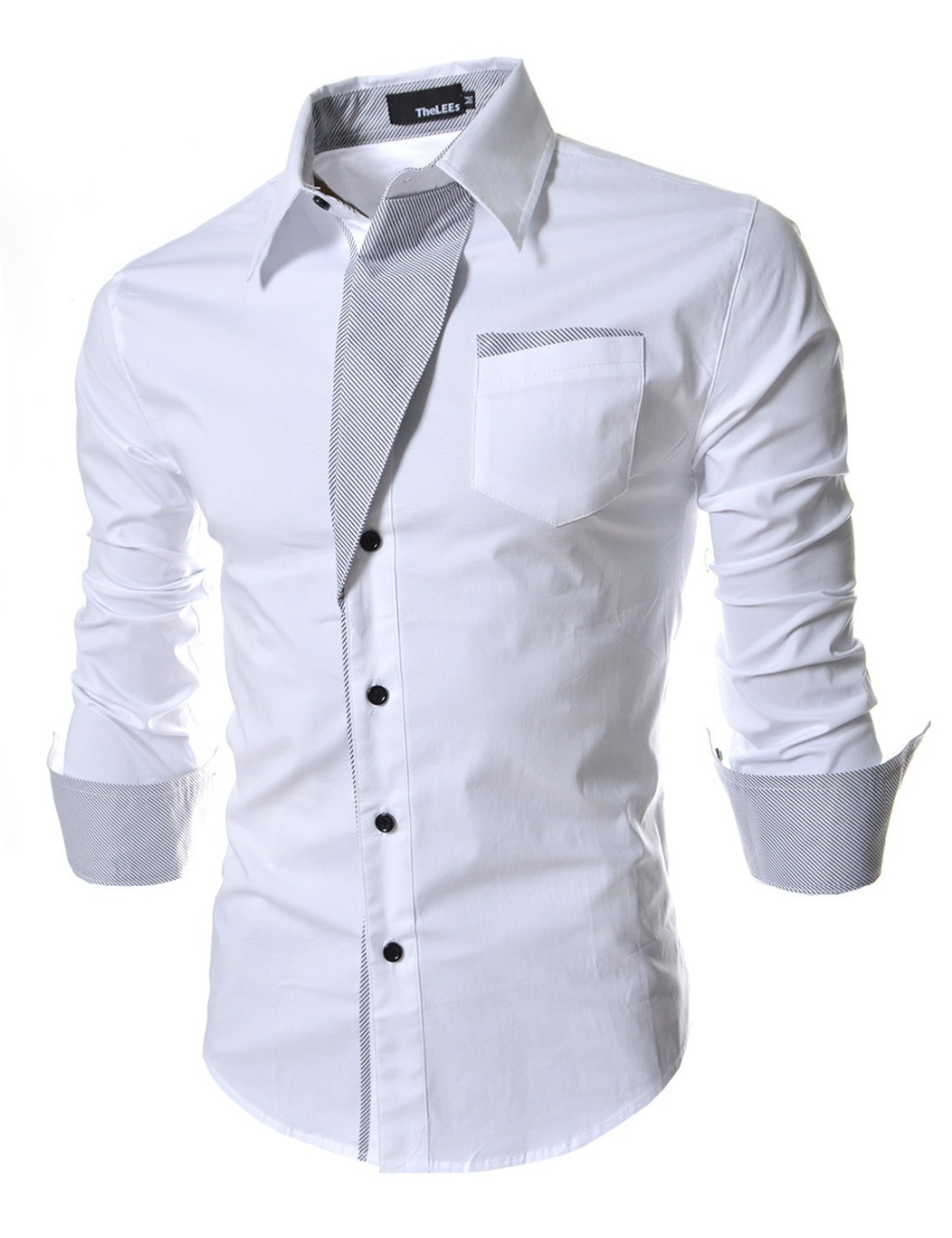 2015 new fashion Casual Men Shirts Long Sleeve Autumn great Brand Cotton Slim High Quality shirt
