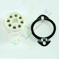 Wholesale and retail 4pcs 8pin Ceramic vacuum tube sockets valve base Fr EL34 6CA7 6550 KT88