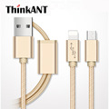 2 in 1 Lightning Micro USB Cable For IOS And Android Fast Charging Cable Cord For