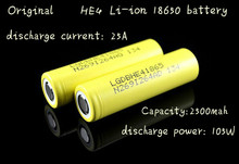 Free shipping 4ps Original 3.6V 18650 ICR18650 HE4 2500mAh Pulse 35A Discharge E-Cig rechargeable Battery for LG