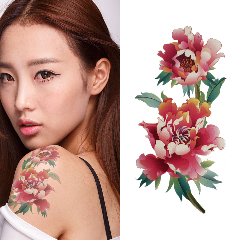 chinese flower tattoo designs fake peony flower temporary chinese flower tattoo designs fake peony flower temporary