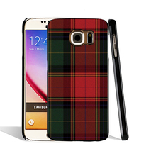 07287 RED BLUE TARTAN SCARF FASHION cell phone case cover for Samsung Galaxy S7 edge PLUS S6 S5 S4 S3 MINI