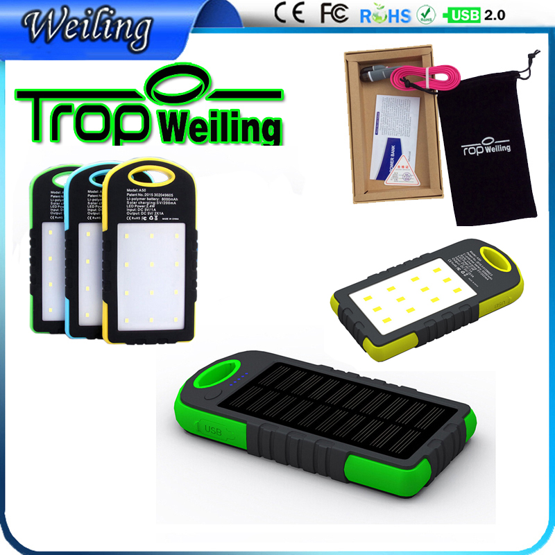 Tropweiling Solar Power Bank Real 6000mah portable charger Powerbank dual usb external battery solar charger for All phone Tropweiling Solar Power Bank Real 6000mah portable charger Powerbank dual usb external battery solar charger for All phone