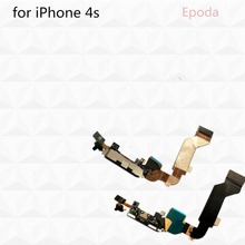 New Dock Connector Charging Port Flex Cable Replacement for iPhone 4s Mobile Phone Charger Flex Cables free shipping