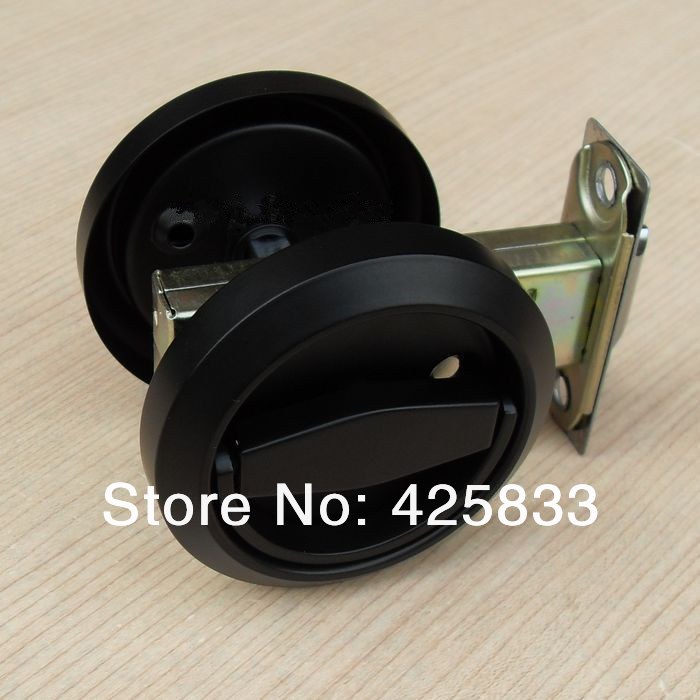 Fashion Black Stainless Steel 304 Recessed Cup Handle Hidden Door Locks Door Handles for Interior Doors Combination Locks