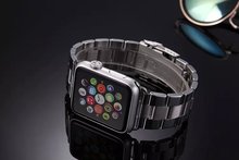 38mm Premium Luxury Stainless Steel Strap Classic Buckle Connector Adapter Watch Bands For Apple Watch iWatch