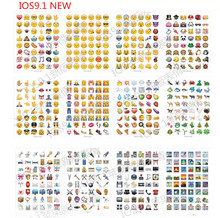 10 sheets/lot IOS Classic /face/9.1 New Emoji stickers (48 Die Cut ) sticker for notebook fun message Vinyl*funny*creative