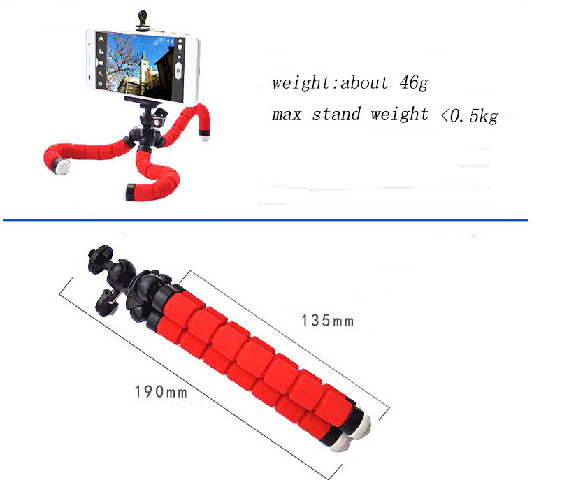 Description Picture 6 of itemNew Mini Flexible Octopus Tripod Camera Phone Tripod Stand 360 degree roating head universal for digital camera phone sports ACT