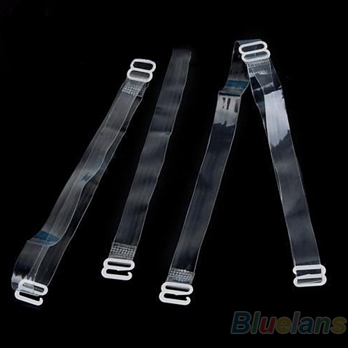 6 Pairs 1 pack Women Clear Crystal Invisible Bra Set Shoulder Straps 04VT