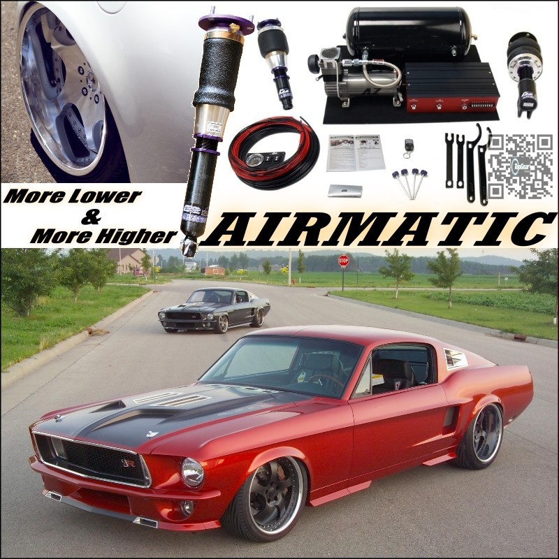 Air Matic Height Adjustable Damper Suspension Hella Flush VIP tuning System For Ford Mustang GT CS to Install Air spring