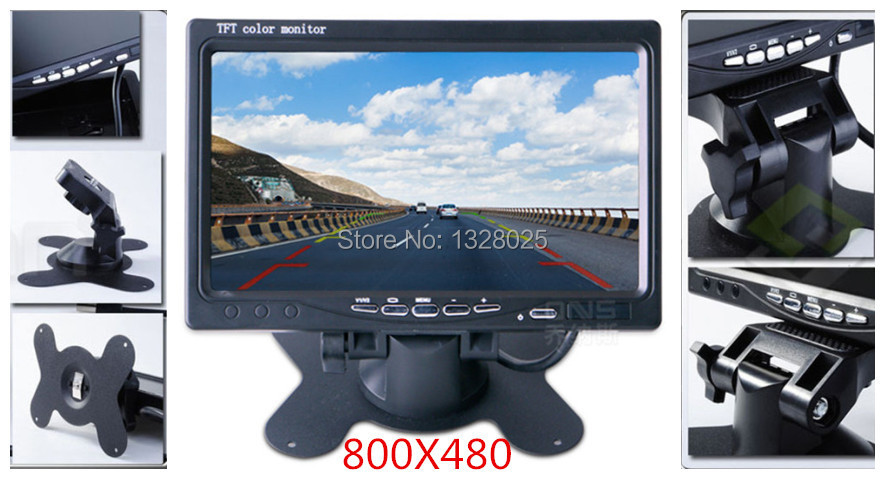 High Quality 7 inches color TFT LCD 800X480 display 12-36V DC Car Rearview Headrest Monitor with 2 video input VCD DVD camera High Quality 7 inches color TFT LCD 800X480 display 12-36V DC Car Rearview Headrest Monitor with 2 video input VCD DVD camera