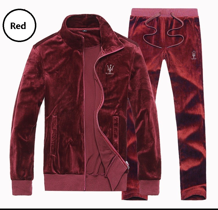 Free Shipping Casual Velvet Tracksuit Men Sportswear Sports Suit Male Sportswear Jackets,Brand Mens Tracksuit Set Brand (35)