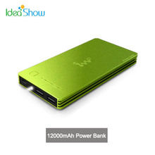 IWO P40 12000mAh USB External Backup Battery Powers Mobile Phone Power Bank Charger for iPhone Samsung