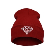 2015 fashion style Hip Hop Men s Men Women Unisex cap With Diamond Pattern Beanies Winter