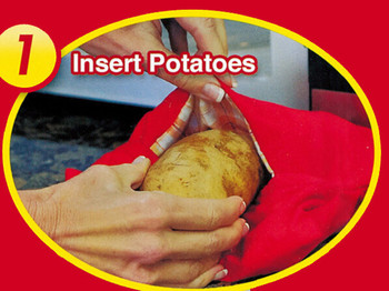 Новый красный моющийся плита мешок печеный картофель приготовления в микроволновой печи картофеля быстрый быстрый ( повара 4 картофель сразу ) lq новый