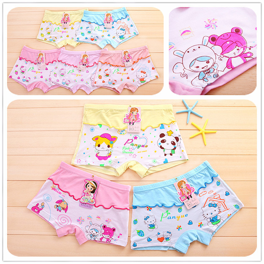 Super soft cute cartoon t girl briefs children underwear cartoon cute