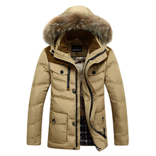 2015 Fashion New Thickening Plus Size Parka Men’s Winter Jackets Coat Man 90% Duck Down Jacket Down-Jacket Fur Collar 13M0217