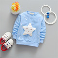 2017 new fashion tops children cartoon long sleeved T shirt all match star cotton jacket baby