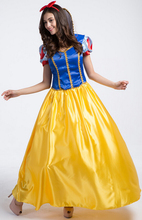 Plus Size Snow White Costume For Girls Fairy Tale Cinderella Princess Long Dress Halloween Cosplay Party Dancing Clothing