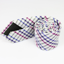 New Brand Christmas Gift Polyester Silk Plaid Necktie Business or Wedding Shirt or Suit Ties for Men 145*6cm Skinny Tie Hot Sale