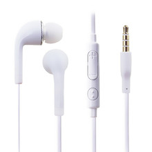 100% New White Headphone Earphone With Volume&Mic For Samsung Galaxy S2 S3 SIII Galaxy Note Galaxy Note2 flat cable earphone