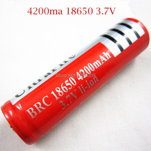 2pcs/lot  18650  3.7V 4200mAh Li-ion Rechargeable Battery For Flashlight Free Shipping