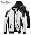 2017 new men Leather Jackets coats black white men Leather Jaquetas Jackets coat Winter Leather Suede