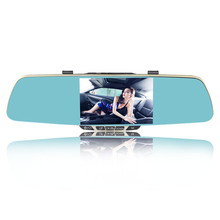 HD 5inch Rearview mirror car drv camera recorder,Vehicle traveling data recorder United forever scheme 1080p night,170 degree
