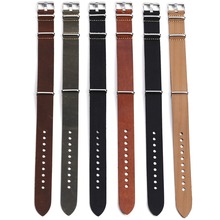 1pc high quality Italian genuine leather nato watch strap &band 20mm 22mm 24mm with stainless steel buckle