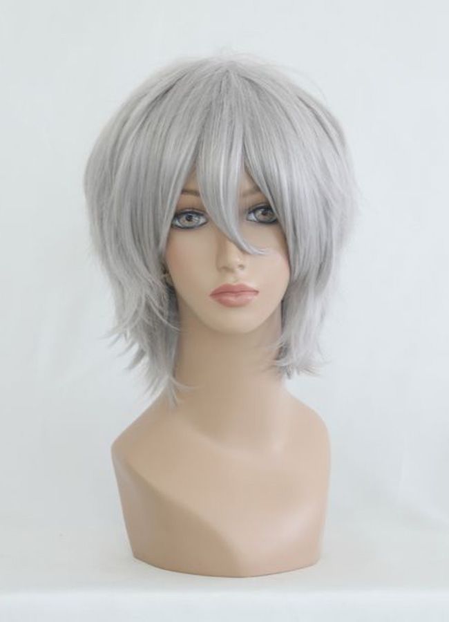 Free Shipping Cheap 35cm Short Inu x Boku SS-Miketsukami Soushi Gray Cosplay Anime Wig