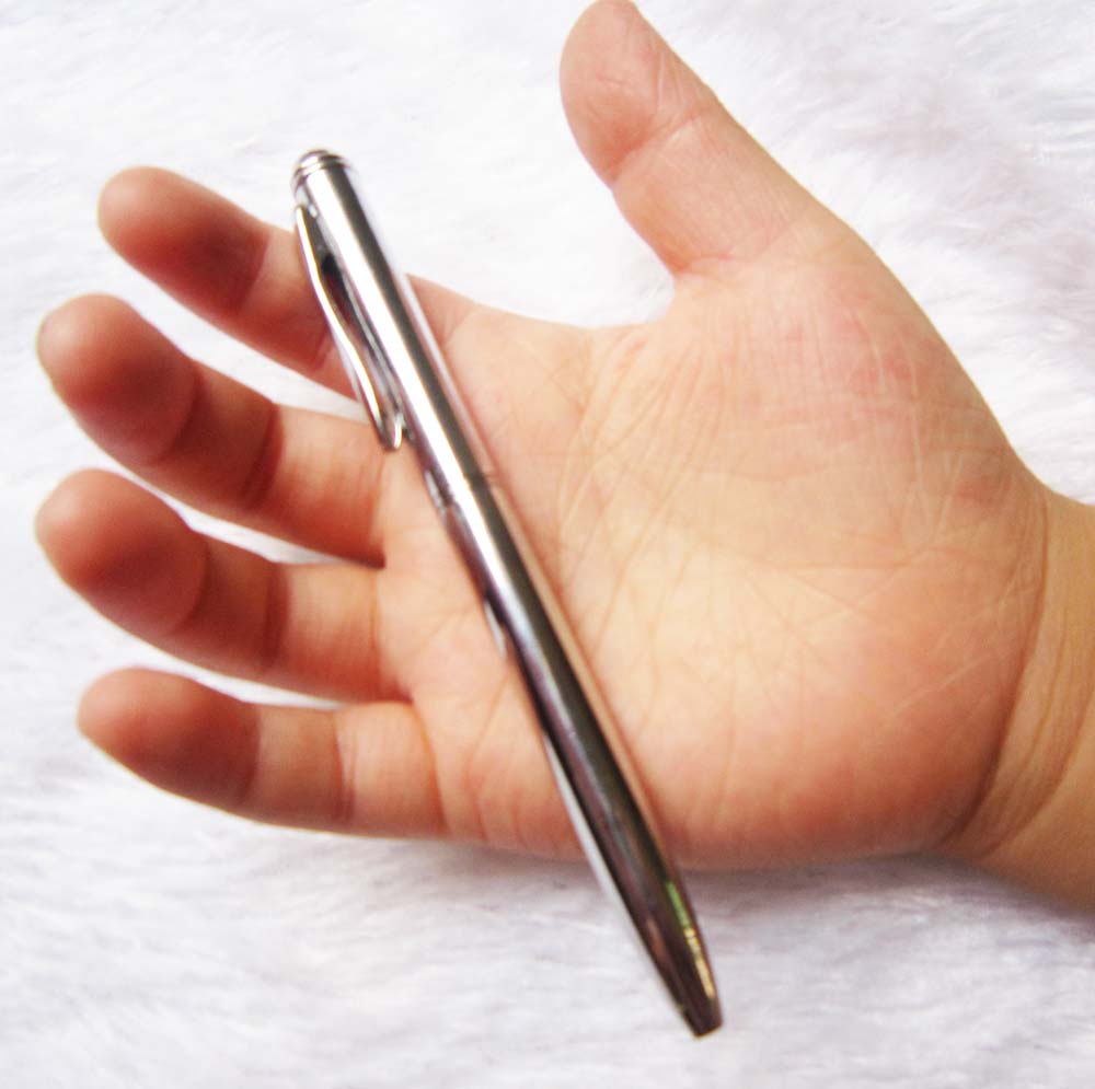 1pcs/lot Mini pocket-size ballpoint pen metal ballpoint pen rotating small portable oil pen blue black mini pen free shipping