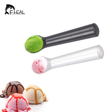 Kitchen Ice Cream Scoop Spoon Silver Black Deluxe Metal Non-Stick Anti-Freeze Kitchen Accessories
