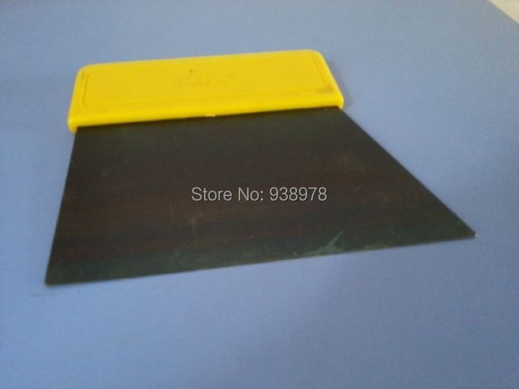 Trapezoid Steel Scraper with Yellow Plastic Handle squeegee (2).jpg