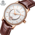 2016 Brand Relogio Feminino Date Day Clock Female Genuine leather watcher Ladies Fashion Casual Watch Quartz