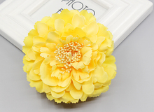 Free shipping! 4 colors multi color big sunflower Blooming Fabric Flower Brooch Hair Clip Boutique Hair Accessories