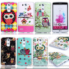 Cartoon Owls Animal Soft TPU Gel Case For LG G3 mini D722 D725 D728 Protective Back Skin Mobile Phone bags & Cases Accessories