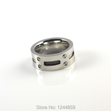 2015 New Fashion Best Ring For Man Gift Titanium Jewelry With Steel Wire Screw Men s