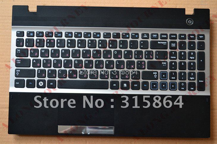 FREE SHIPPING *New Russian laptop keyboard  FOR Samsung 300V5A  305V5A with speaker and touchpad LOW PRICE