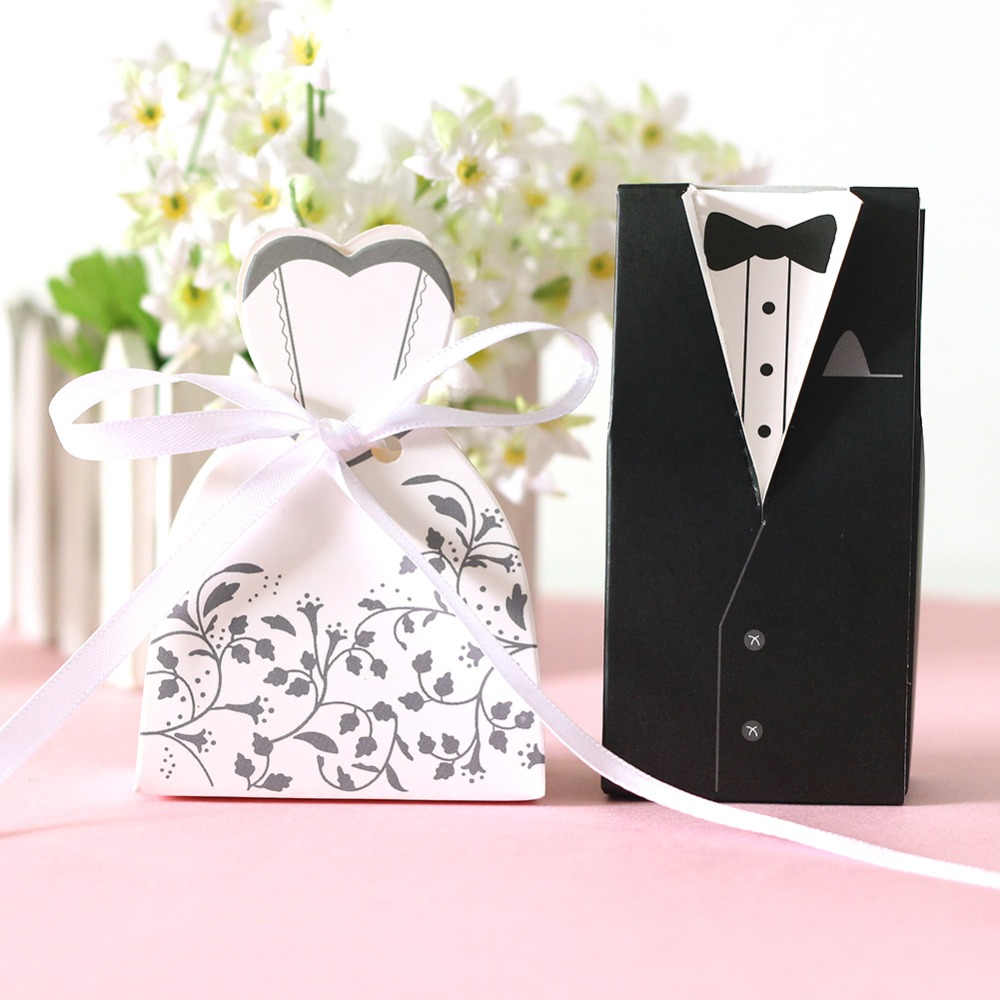 Wedding Candy Box Bride And Groom Candy Bag Wedding Favor Box Gift ...