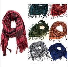 New Unisex Women Men Checkered Arab Grid Neck Keffiyeh Palestine Scarf Wrap scarf men arabic foulard femme
