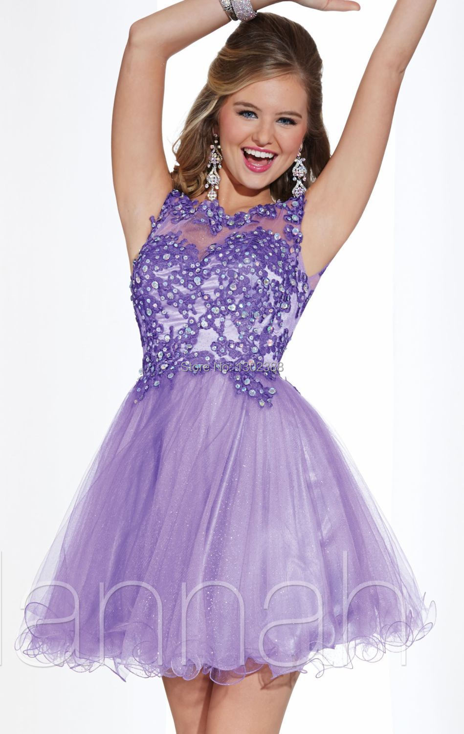Short Prom Dresses with Cap Sleeves