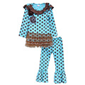 Spring Kids Fashion Outfits Cotton Baby Girl Clothes Polka Dots Ruffle Top and Pants Sets Children