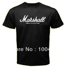 MARSHALL Amplication AMP Rock Band Metal Logo Men Black T shirt Printed custom T-shirt
