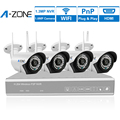 A ZONE Wireless 4CH CCTV Surveillance Camera System Play and Plug Support Mobile Remote View HD