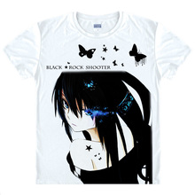 Black Rock Shooter T-shirts kawaii Japanese Anime t-shirt Manga Shirt Cute Cartoon Mato Kuroi Cosplay shirts 37166799598 tee 334